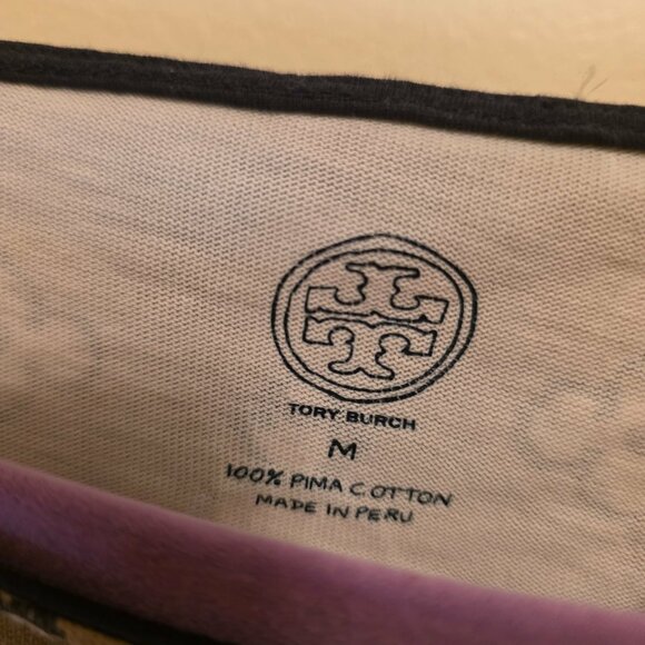 Tory Burch Pima Cotton Short Sleeve Multicolor Shift Dress M - Picture 3 of 4